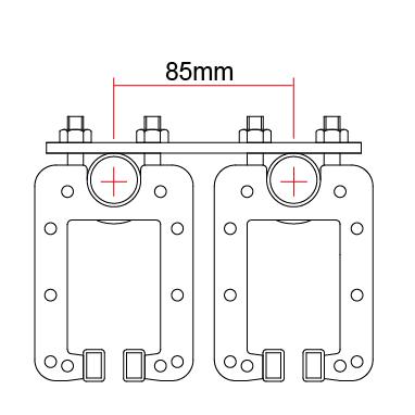 Doughty Theatre Curtain Track (Six Track) Overlap Bracket Spec - MTN SHOP