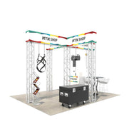 Paquete de stand de armadura para feria comercial MTN: stand de isla (estructura de 5 torres)