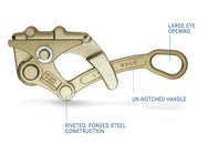 Agarre de alambre CM Lineman - Modelo estándar: correas extra grandes de calidad superior con diseño de carcasa de placa lateral doble. Retención de carga positiva en todos los ambientes. – Ahora disponible en MTN Shop US.